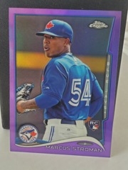 2014 Topps Chrome Purple Refractor Marcus Stroman #76 Rookie RC Blue Jays