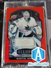 2020-21 Upper Deck Allure Red Rainbow Jersey Game-Used - Martin Jones
