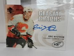 2005-06 Upper Deck Ice Glacial Graphs Eric Nystrom #GG-EN Auto Acetate Flames