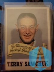 1970-71 TERRY SAWCHUK - In Memory Of One Of Hockey's Greatest Goalies - #231 OPC