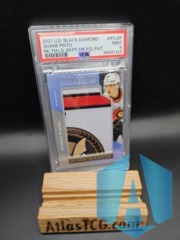 2021-22 Black Diamond Rookie Team Logo Jumbos Patch #RTL-SP Shane Pinto PSA 9