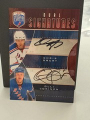 2009-10 Upper Deck Be A Player #S2-DJ Chris Drury / Olli Jokinen Dual Signatures