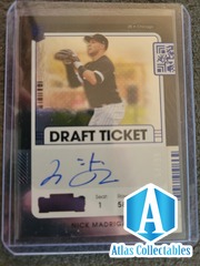 2021 Contenders Rookie Draft TIcket Variation B Auto Blue #112 Nick Madrigal /99