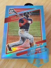 2021 Panini Donruss Optic Carolina Blue Prizm 12/50 Alex Verdugo #108 Boston