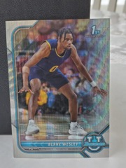2022 1st Bowman U Prospects Blake Wesley #64 Silver Wave 065/100