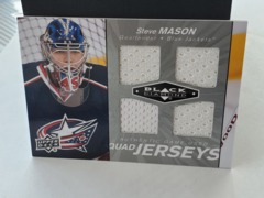 2010-11 Upper Deck Black Diamond Quad Jerseys Steve Mason #QJ-SM Blue Jackets