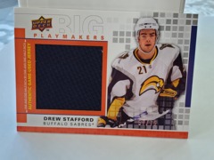 2009-10 Upper Deck Big Playmakers Jersey 57/75 Drew Stafford #BP-ST Buffalo Sabres