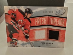 2008-09 Upper Deck ICE Fresh Threads 054/100 Dual Jerseys #FT-PV Petr Vrana