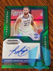 2021 Panini Prizm Draft Picks Green Sensational Signatures Sandro Mamukelashvili #SS-SMA