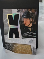 2008-09 SPx Rookies Jon Filewich #147 Authentic Jersey 1014/1299 Pittsburgh