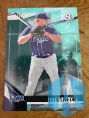 2021 Bowman Platinum Top Prospects Aqua Ice Foilboard 012/250 Cole Wilcox #TOP-95