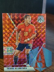 2021 Panini Mosaic Prizm UEFA Euro Mosaic Red Thiago Alcantara #168