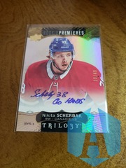 2017-18 Upper Deck Trilogy Rookie Level 3 Autograph #124 Nikita Scherbak 13/49