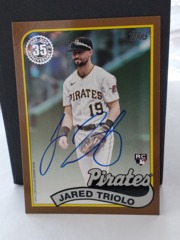 2024 Topps 35th Anniversary Jared Triolo #89BA-JT Auto On Card 15/50 Gold Pittsburgh Pirates