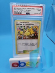 PSA 9 MINT SPANISH Champions Festival 2018 Worlds Pokemon SM148