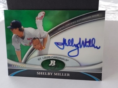 2011 Bowman Platinum Prospect Green 225/399 Shelby Miller #BPA-SM Auto Cardinals