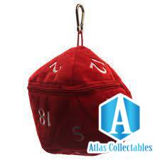 D20 Plush Dice Bag - RED