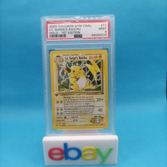 Lt. Surge's Raichu - PSA 9 Graded - 11/132 - Holo Rare - 1st Edition