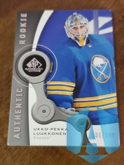 2021-22 SP Game Used Ukko-Pekka Luukkonen R-52 RC 586/999 Authentic Rookie