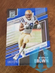 2022 Panini Donruss Elite Brittain Brown #182 Rookie Status Shimmer 192/275