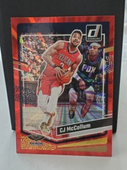 2023-24 Panini Donruss CJ MCCOLLUM #95 Holo Red Laser 41/99 Pelicans