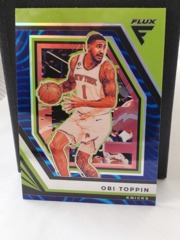 2022-23 Panini Flux Blue Prizm OBI TOPPIN #133 Knicks