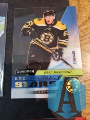 2020-21 Upper Deck Synergy Exceptional Stars Gold 108/449 Brad Marchand #ES-26