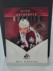 2009-10 UD SP Game Used Authentic Rookie #136 Matt Hendricks 567/699 Avalanche