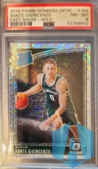2018-19 Panini Optic DONTE DIVINCENZO Fast Break Rookie RC Bucks #164 PSA 8