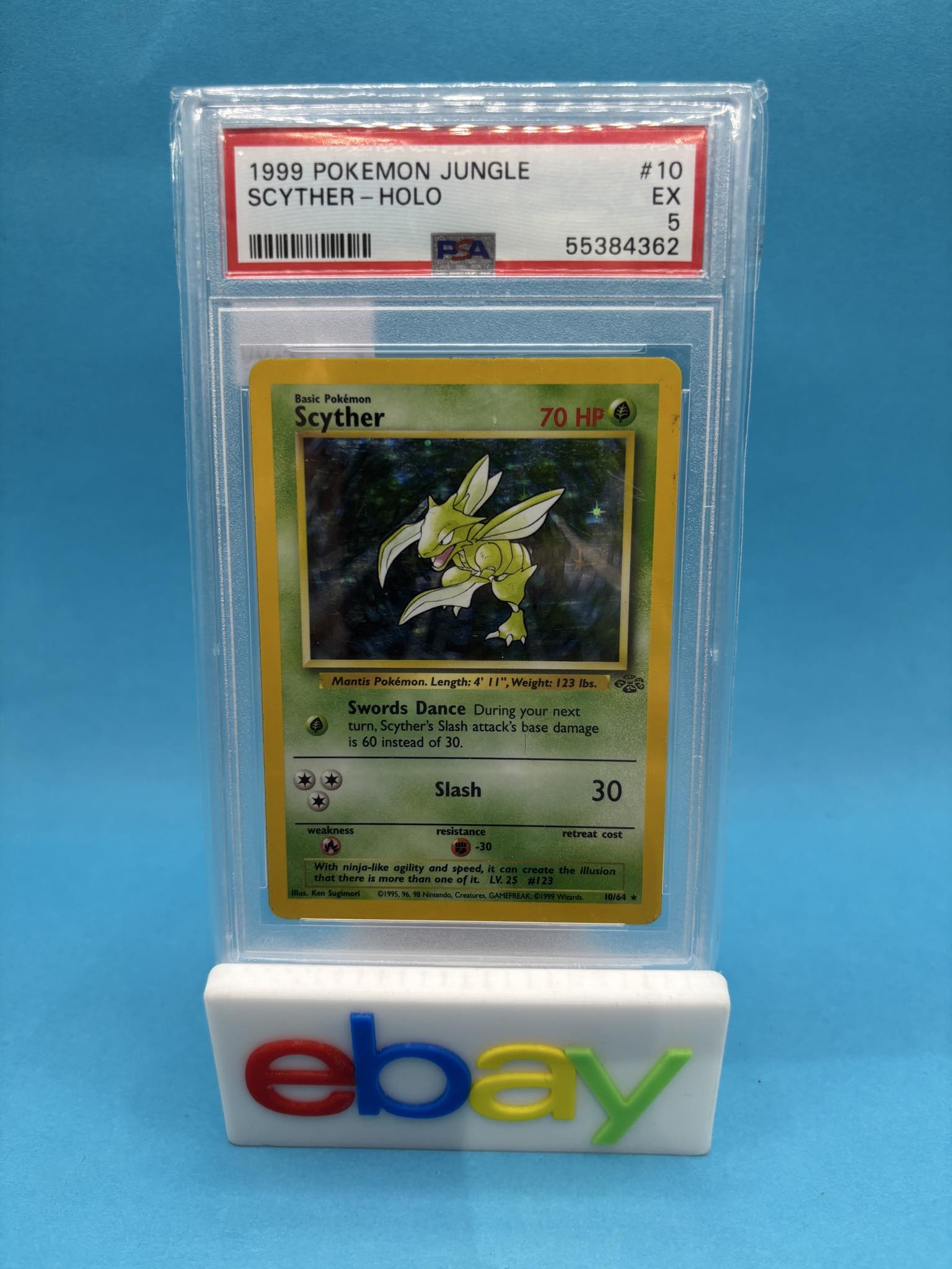 1999 Jungle Scyther Holo #10 PSA 5