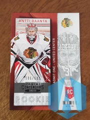 2013-14 Panini Playoff Contenders Rookie 286/600 Antti Raanta #134 Rookie RC