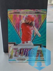 2021 Panini Prizm Fearless Teal Wave Prizm Bryce Harper #FR-11 Philadelphia