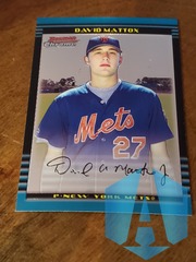 2002 Bowman Chrome David Mattox #210 SP RC