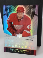 2008-09 UD Trilogy Rookie Premieres 574/999 Mattias Ritola #140 Red Wings