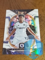 2022-23 Select Premier League Tyler Adams #49 Terrace White Prizm 15/20 Leeds