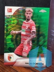 2023 Topps Chrome Niklas Dorsch #1 Green Wave 94/99 FC Augsburg Bundesliga