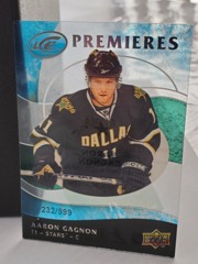 2009-10 Upper Deck Ice Premieres 232/999 Aaron Gagnon #127 Acetate Stars