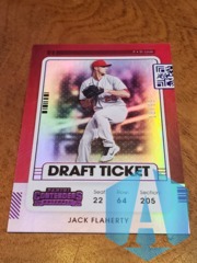2021 Panini Contenders Draft Ticket Jack Flaherty #60 Red 18/99