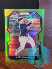 2021 Panini Prizm Tier III Neon Green #202 Keston Hiura 044/125