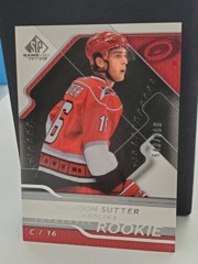 2008-09 SP Game Used Edition #135 Brandon Sutter 038/100 Gold Authentic Rookie