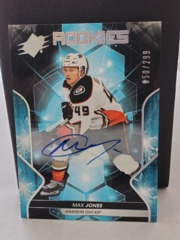 2019-20 SPx Rookies Auto 050/299 Max Jones #70 Anaheim Ducks