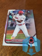 2022 Bowman Chrome 1st Justice Thompson #BCP-59 Refractor 027/499