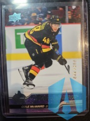 2023-24 Upper Deck Series 1 Young Guns #244 Cole McWard Deluxe /250 Vancouver Canucks