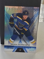 2016-17 Upper Deck Trilogy Rainbow Blue #24 Jaden Schwartz 102/849 Blues