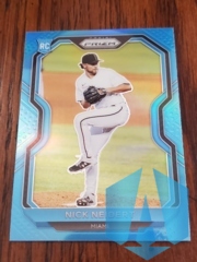 2021 Panini Prizm Tier III Carolina Blue Prizm Nick Neidert #231 Rookie RC
