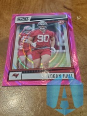 2022 Panini Score Logan Hall #359 Pink Ellipse Parallel 079/299