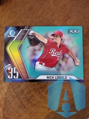 2022 Bowman Chrome NICK LODOLO Top 100 Green Refractor 069/125 BTP-35 Reds