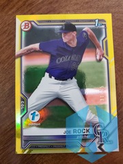 2021 Bowman Draft 1st Edition Yellow Foil 31/75 Joe Rock #BD-154