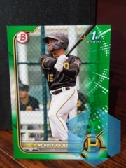 2022 1st Bowman Green Parallel 51/99 #BP-69 Rodolfo Nolasco Pittsburgh Pirates