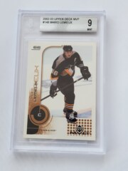 2002-03 Upper Deck MVP #148 Mario Lemieux Beckett 9 MINT 0002986893